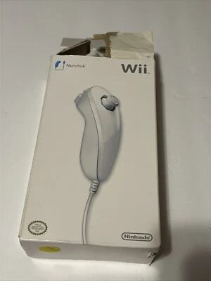 Nintendo Wii  white Nunchuk (Nunchuck) OEM Genuine BRAND NEW box damaged - Image 1 of 3