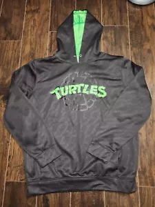 Nickelodeon TMNT Sweatshirt Ninja Turtles Black Hoodie Green Youth XL - Picture 1 of 6