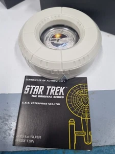 Star Trek Uss Enterprise Ncc_1701 1oz Silver Coin 2015 - Picture 1 of 8