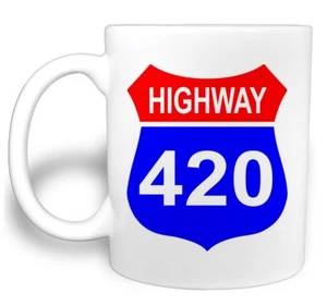 Highway 420 - Pentola Marijuana Weed Enthusiast - Tazza da caffè in ceramica 11 once - Foto 1 di 1