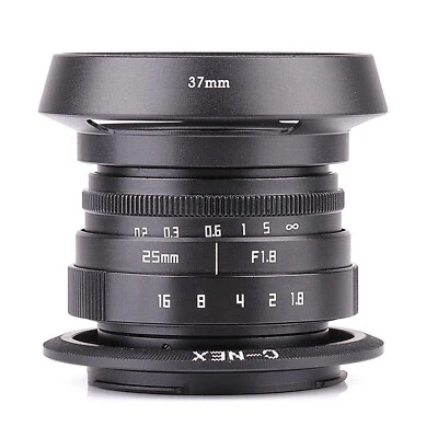 25mm f/1.8 CCTV Movie Lens for NEX Mount a6000 a6100 a6300 a6400/6500 a6600/6700 - Image 1 of 4