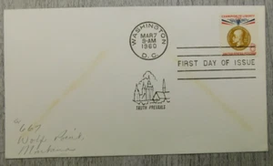 First Issue Pres Czech Masarvk Patriot 1960 Truth Prevails Stamp Envelope Cover - Picture 1 of 4