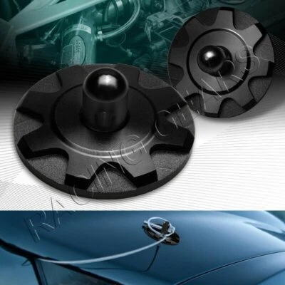 KIT ASPECTO CAPÓ DEPORTIVO CARRERAS SEGURIDAD ALUMINIO NEGRO PASADORES CAPÓ CIERRE Foto 1 de 4