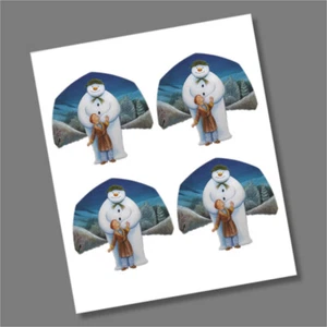 4 decalcomanie/adesivi per monete 50p Il pupazzo di neve e Giacomo 2019 - Foto 1 di 1