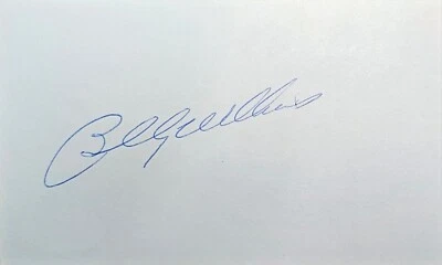 Billy Williams HOF Chicago Cubs 1959-1974 Signed 3x5 Index card JSA COA AQ52912 - Image 1 of 3