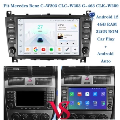 Car Player for Benz CLK W209 W203 W463 Android Auto GPS Navi BT CarPlay 4GB+32GB - Image 1 of 4