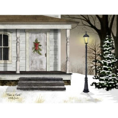 Billy Jacobs "PEACE ON EARTH"  12"x16" Canvas Print - Winter Holiday - Image 1 of 2