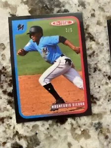 2020 TOPPS TOTAL WAVE 5 BLACK PARALLEL CARD 3/5 MARLINS MAGNEURIS SIERRA #500 - Picture 1 of 1