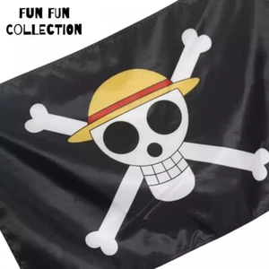 Large 90 x 60cm Anime One Piece straw hat pirates trumpet banner Pirates Flag - Picture 1 of 7