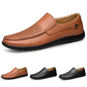 Mens Pumps Slip on Loafers Driving Moccasins Flat Casual Leisure Leather Shoes L