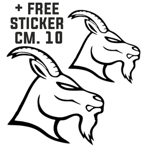 AUFKLEBER Fensteraufkleber Deutscher Ziege Wagen decal + FREE STICKER CM. 10 - Bild 1 von 1