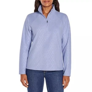 Pullover Eddie Bauer XS para mujer manga larga polar cuarto cremallera $70 - Imagen 1 de 17
