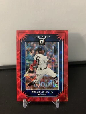 See Note -  2019 Panini Donruss Elite Series Ronald Acuna Jr. Red /149 - Braves - Image 1 of 2