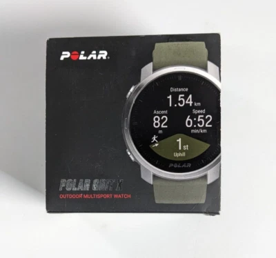 Reloj exterior resistente POLAR Grit X con GPS, brújula - verde, plateado Foto 1 de 4