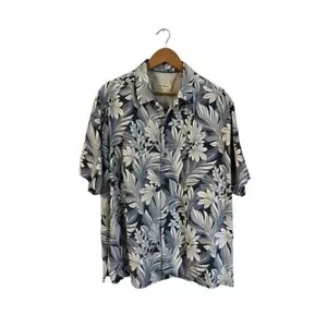 Tommy Bahama XL Silk Cotton Blend Original Fit Floral Hawaiian Button Up Shirt - Picture 1 of 6