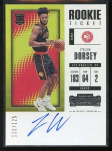 Tyler Dorsey Rookie Auto 2017-18 Panini Contenders /125 Season Ticket Hawks - Picture 1 of 2