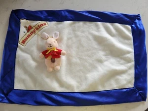Bunnykins Bunny Rabbit William Soft Toy Rattle Playgro 2001 Blanket Comforter - Picture 1 of 13