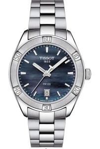 Tissot PR 100 Sport Gent Chronograph schwarzes Zifferblatt Stahl Uhr brandneu - Bild 1 von 10