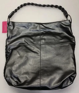 Xhilaration Trendy and Stylish Silver Caviar Hobo Bag NWT 15"x15" - Picture 1 of 6