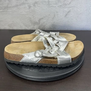 Birkenstock Betula Damengröße 8N Silver Weave Diamond Freizeit Kork Sandalen - Bild 1 von 9