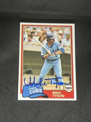 Mike Tyson 1981 Topps #294 Chicago Cubs Auto Autographed Signed MLB Card - Image 1 of 3