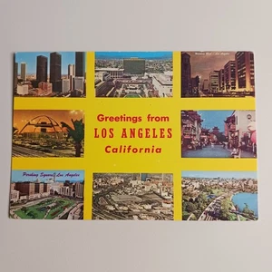Postal cromada sin publicar de saludo desde Los Ángeles California La Ciudad de los Ángeles - Imagen 1 de 6