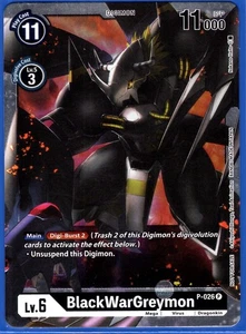 BlackWarGreymon - P-026 Promo Digimon Promotion Cards Foil P-026 P NM - Picture 1 of 1