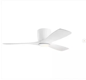 KICHLER Volos 48in Matte White LED Ceiling Fan Low Profile Indoor Wall Control#4 - Picture 1 of 4
