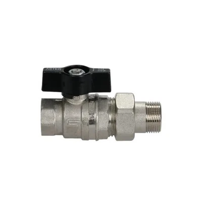 Valvola acqua a sfera con bocchettone dritta o a squadra - Immagine 1 di 2