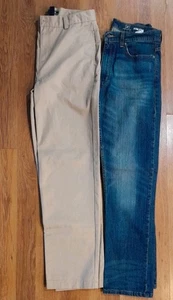 Boys Bundle Of 2 Jeans/Khaki Pants Size 20 - Picture 1 of 7