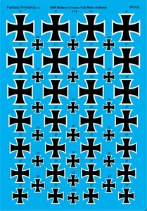 Fantasy Printshop CALCOMANÍAS LUFTWAFFE CRUZ MALTESA INSIGNIA FP1131 1/72 - Imagen 1 de 3