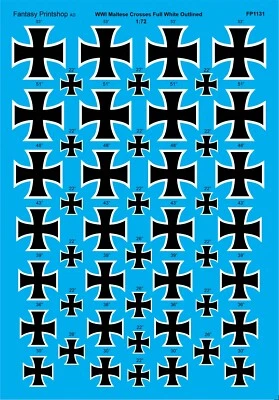 Fantasy Printshop   DECALS LUFTWAFFE  MALTESE CROSS  INSIGNIA     FP1131   1/72 - Image 1 of 3