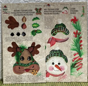 Set of 3 VTG Donna Dewberry Christmas Painting Patterns Reusable Teaching Guides - Picture 1 of 2