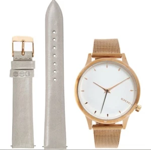 BNIB RRP £￼84! KOMONO Rose Gold Tone Estelle Royale Watch with Extra Grey Strap - Picture 1 of 1