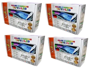 Kit 4 Strisce Nastro 4X, X-Static 12" Pollici Effetto LED Rosso,Blu,Verde - Foto 1 di 24