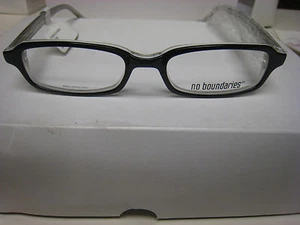 10 box of 10  NO BOUNDARIES  EYEGLASS FRAMES Style MANCHESTER BLACK 48-16-140    - Picture 1 of 4