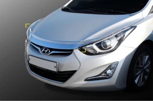 Chrome Stone Bug Deflector Shield Guards 1p for 07/2011-12/2015 Hyundai Elantra - Picture 1 of 7