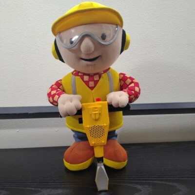 Vintage 2001 Hasbro Bob The Builder 12" inch Talking Jack Hammer Plush Toy  - Image 1 of 4