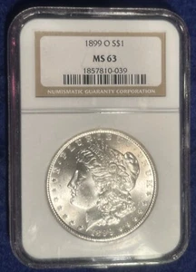 1899-O Morgan Silber Dollar NGC MS 63 BU - Bild 1 von 2