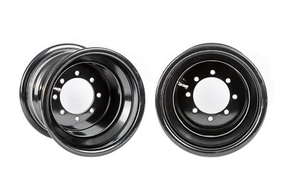 Yamaha YFZ 450 450R   Rear Wheels 9x8 3+5 Alba Racing Black Rolled Lip Blemish - Image 1 of 3