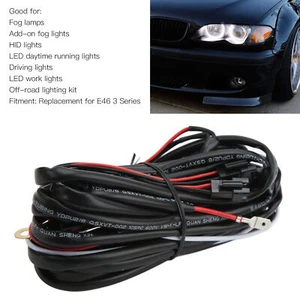 LED CCFL Angel Eyes Relay Wire Harness Fade On Off Function For E46 3 Series ADP - Bild 1 von 12