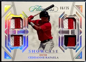 CEDDANNE RAFAELA 2023 PANINI FLAWLESS BASEBALL SHOWCASE QUAD PATCH #SHO-CR 6/25 - Picture 1 of 2