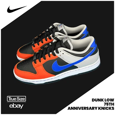 Nike Dunk Low Emb 75th Anniversario Knicks 43 44.5 - Immagine 1 di 4
