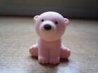 Cut Polar Bear Pink Gumka Japan Made IWAKO Figurka zwierzęcia Obrotowa głowa Nowa