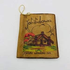 Vintage Miniature Notebook Leather Cover By Māori Whare - Picture 1 of 5