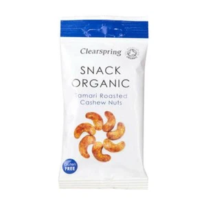💚 3 x Clearspring Organic Tamari Roasted Cashew Nuts Snack 30g - Picture 1 of 1
