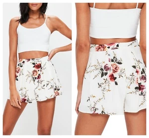 MISSGUIDED  SEXY  CHIC FLORAL  HIGH WAIST  SHORTS  Sz 2  UK 6    Nordstrom   NEW - Picture 1 of 3