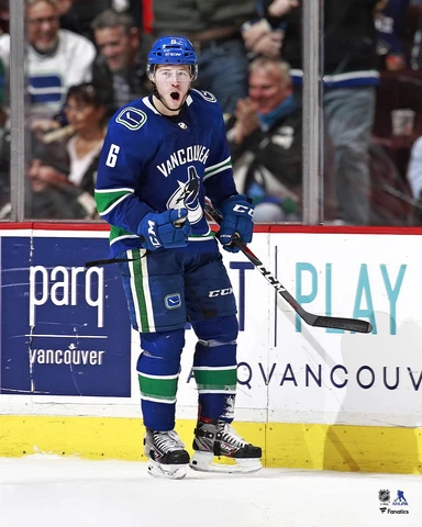 Brock Boeser Vancouver Canucks Unsigned Goal Celebration Photograph Cover