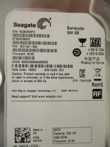 Seagate ST500DM002 | P/N: 1BD142-500 | FW: KC45 | WU | 500GB - Bild 1 von 1