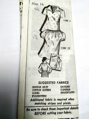 Blouse Shirt Top 18 Fashion Sewing Pattern 8125 Mail Order VTG UC FF Polo Scoop - Image 1 of 4